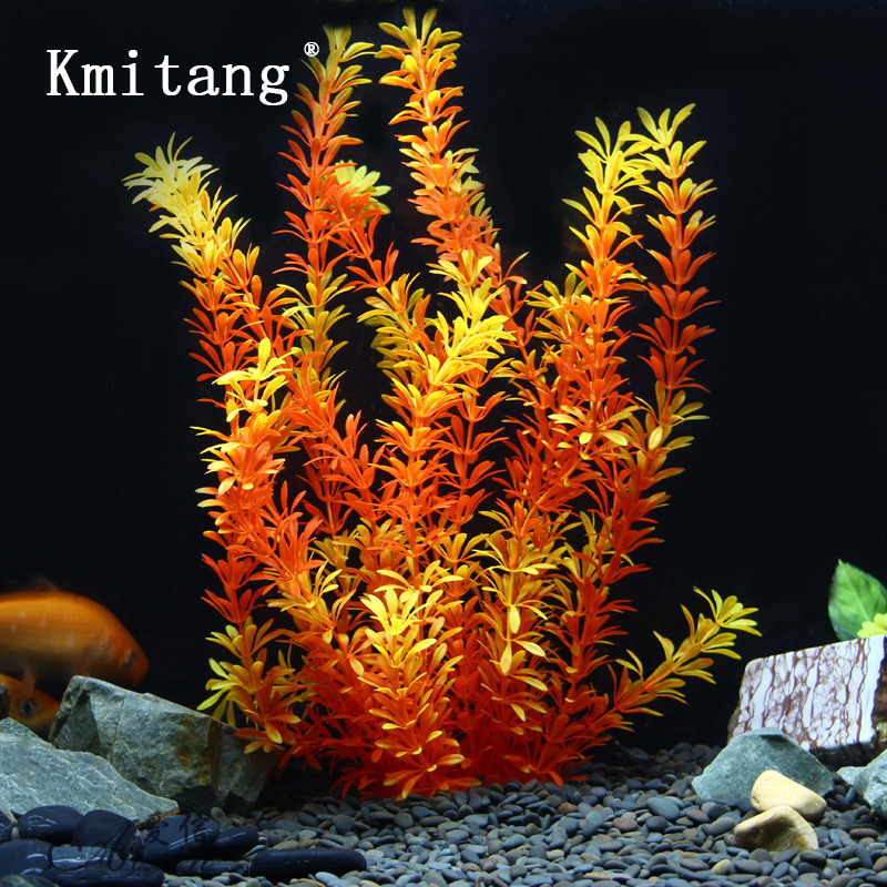 Fish Aquarium Home - 100 cm Duże Sztuczne Rośliny Tropikalne,