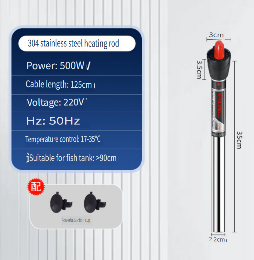 Fish Tank Heater - Grzałka do akwarium ze stali nierdzewnej